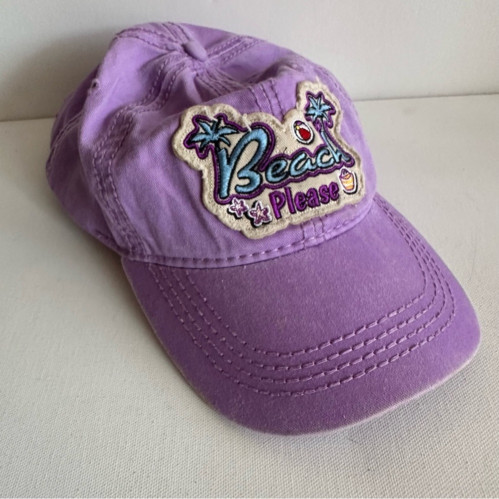 NWOT Wild Wear Embroidered “Beach Please” & “do not disturb” Lavender Purple Cap - Picture 7 of 9
